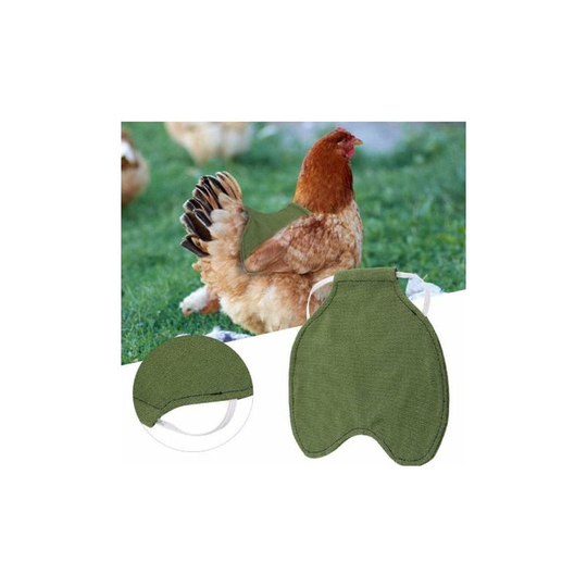 1 Chicken Saddle Duck Vest Protection Chicken Wings Jackets Chicken Aprons Poultry Accessories--Army Green Large 22*24cm