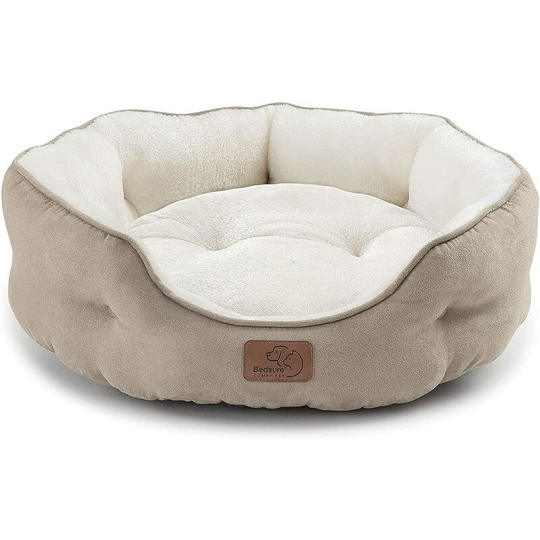 Joorrt - Small Dog Bed for Small Dogs Washable - Round Cat Beds for Indoor Cats, Round Pet Bed for Puppy and Kitten with Slip-Resistant Bottom, 20-25