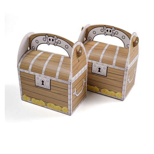 20 Pieces Pirate Treasure Treat Chest Pirate Party Supplies Gift Candy Decoration Box Pirate Party Favor