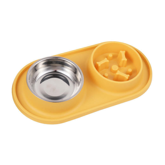 Cat bowl, protect the cervical spine double bowl for cat and dog, non-slip and anti-spill, suitable for pets and cats