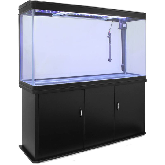 Aquarium Fish Tank & Cabinet - Black - Black