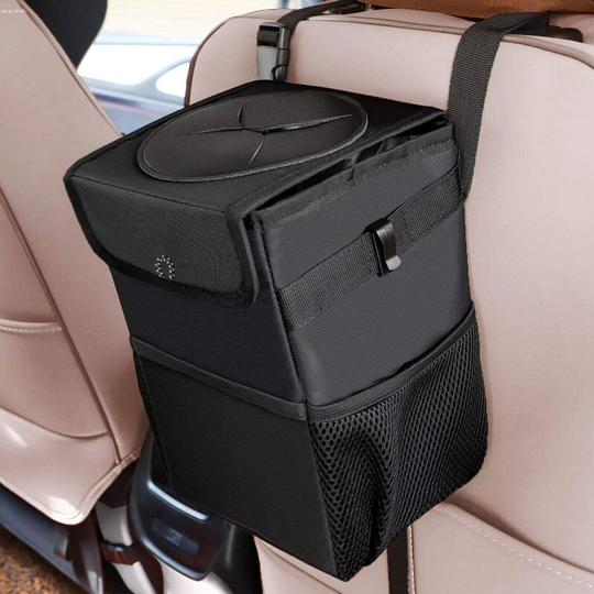 Car Trash Can, Car Trash Can with Lid and Storage Bag, Waterproof Foldable Car Trash Bag for suv / Truck / Van / Car 16cm x 15cm x 25cm - Langray