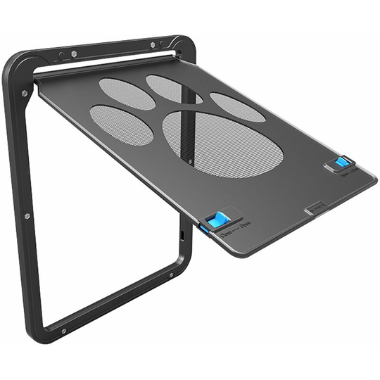 Lifcausal - Pet Screen Door Pet Door Sliding Screen Dogs Door with Magnetic Flap Lock Automatically for Medium Large Dogs