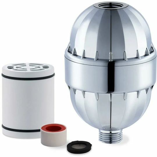 Monly - Shower Limescale Filter, 15 Stage Shower Filter with Vitamin c and High Pressure, Water Softener Removes Chlorine and Heavy Metals,