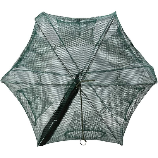 Thsinde - Crab Trap,Folded Fishing Net,Portable Collapsible 6/12 Holes Automatic Fishing Net Landing Trap Cast Dip Cage Fish Shrimp Minnow Crayfish