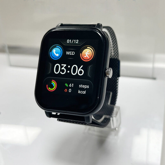 Smart Smartwatch 1.5 'Waterproof Watch IP67 Sport Watch Pedometer Sleep Smart Watch Men Women,Heart Rate Monitor Blood Pressure-steel black