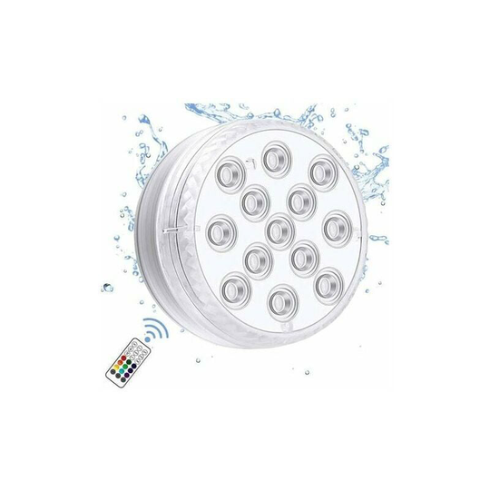 Monly - led Submersible Lights with Strong Magnet rf Remote Control 13 led Underwater Pool Lights IP68 Waterproof Battery Powered Pond Light for Bath