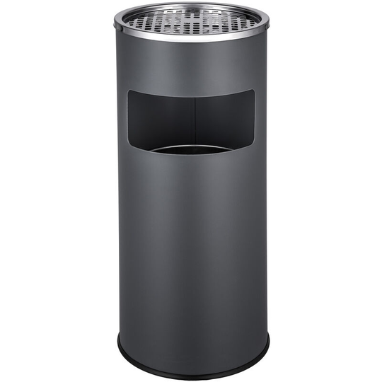 Tectake - Ashtray with bin - outdoor ashtray, garden ashtray, outside ashtray - anthracite - anthracite