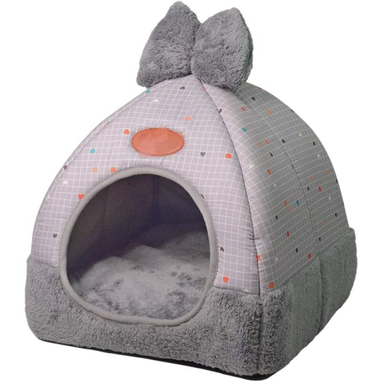 Closed foldable pet nest for autumn and winter, warm cat house, fashion dog bed