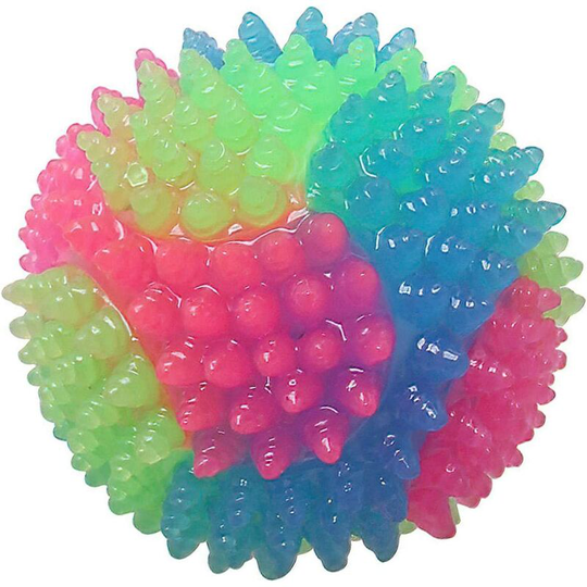 Aougo - 3 Pieces Luminous Dog Balls Elastic Ball Flashing Molar Ball led Glowing Ball Pet Color Light Ball, Colorful Rubber Balls Teeth Cleaning Toys