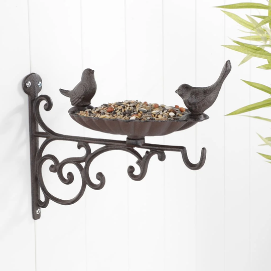 Hi Wall Bird Feeder Cast Iron