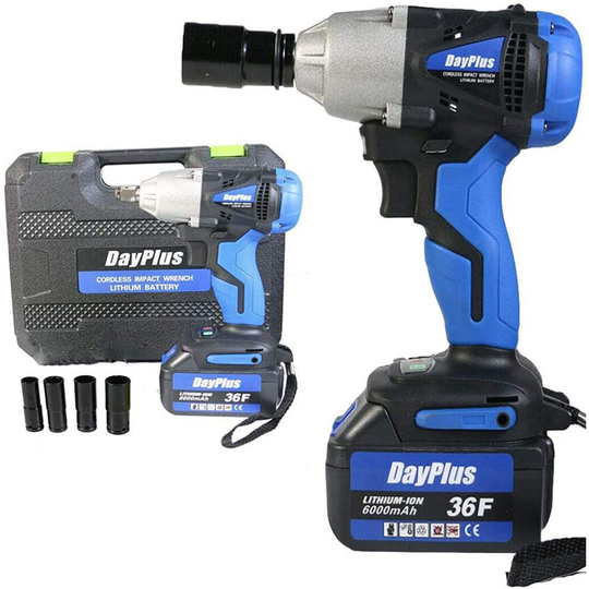 21V Cordless Impact Wrench Car Repair Wheel Nut Gun Electric 420 N.M High Torque Impact