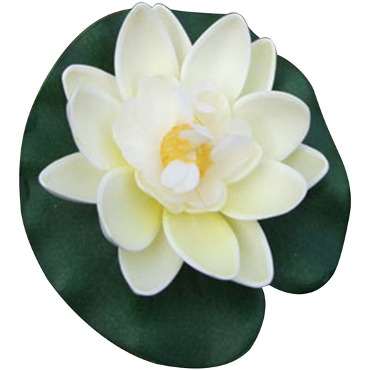 4 Inch Home Pond Decoration Plants Artificial Floating Lotus Flowers Water Ponds Foam Lotus Leaf Fake Lily Pad Floating Pool