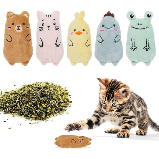 Catnip Toys for Indoor Cats - Cat Kicker Toys Interactive Plush Cat Bite Resistant Toys Cat Teething Chew Toy for Cats