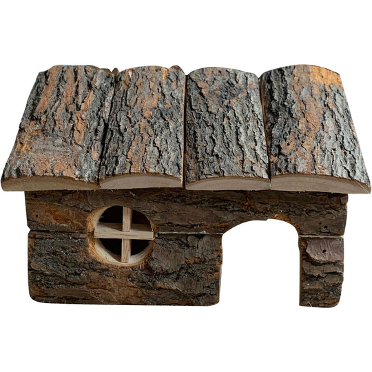 Natural Wooden Hamster Hideout House Pet Rats Play Hut Hideaway Room for Dwarf Hamster Mouse Rat Small Pet Animals