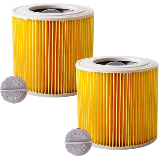 Perle Rare - Cartridge filter Suitable for all Karcher a series and wd series vacuum cleaners- 2pcs