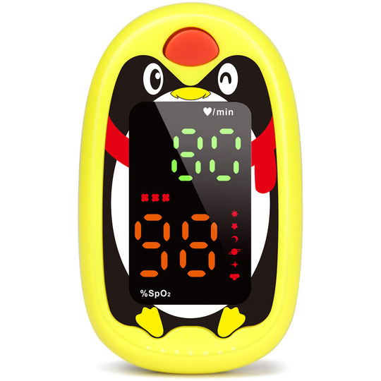 Children Fingertip Pulse Oximeter LED Display Blood Oxygen Sensor Saturation Mini SpO2 PR Monitor Pulse Rate Measuring 5s Rapid Reading,Yellow