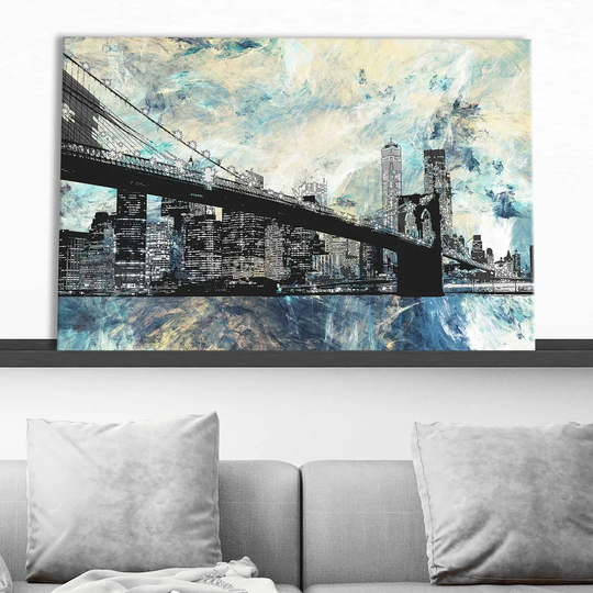 'New York Abstract' by Jodi - Wrapped Canvas Graphic Art Print