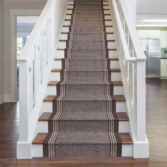 Abby Needlepunch Brown Stair Runner