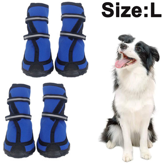 Devenirriche - Waterproof Pet Shoes Boots,Breathable Paw Sole Protectors with Reflective, Rugged Anti-Slip Water Resistant for Small Medium Large