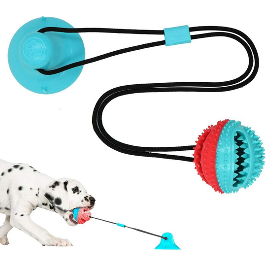 Betterlifegb - bette Dog Suction Cup Toy, Dog Chew Toys with Suction Cup, Pet Molar Bite Toy, Dog Rope Chew Toy with Bell, Interactive Dog Bite Toy