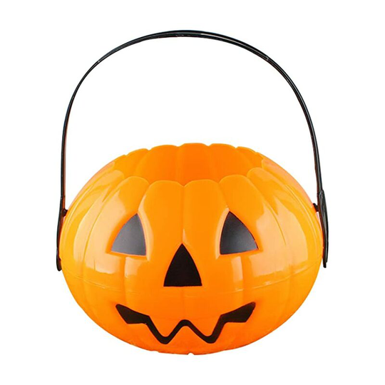 Ilovemilan - Plastic Pumpkin Bucket Halloween Pumpkin Basket for Trick or Treat Candy Bucket Pumpkin Halloween Costume Toddler