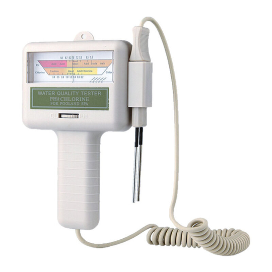 Chlorine Tester ph Meter, Digital Water Quality Analysis Monitor for Swimming Pool, Spa