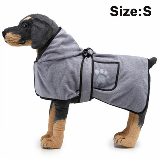 Pet Drying Towel Dog Blanket Microfibre Dog Bathrobe Puppy Cat Absorbent Quick Drying Towel Super Soft Bath Towel Machine Washable for Small, Medium,