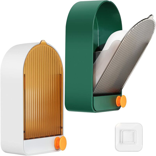 Set of 2 wall mounted soap dishes