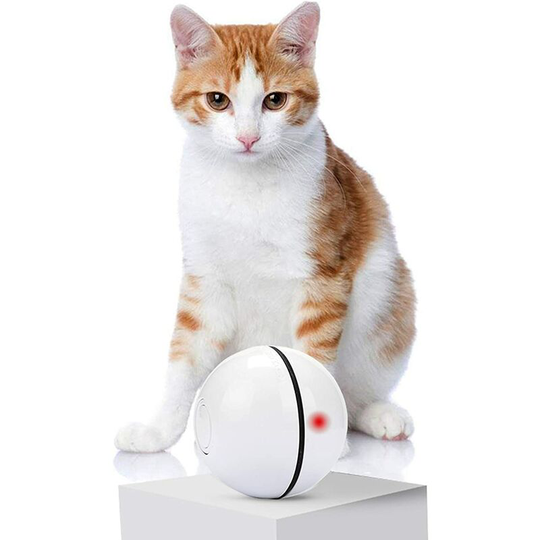 Automatic Interactive Roller Ball Rechargeable Cat Toy led Light Entertainment Pet Toy Exercise Chaser for Cats and Dogs
