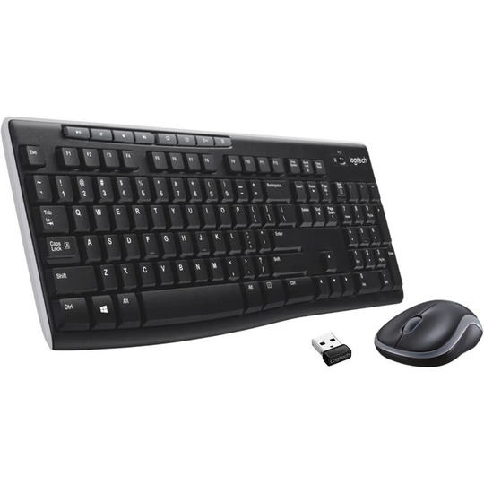 Logitech MK270 Wireless Keyboard Mouse Combo for Windows, 2.4 GHz Connection, Compact Wireless Mouse, 8 Hotkeys/Multimedia, Long Battery Life 2