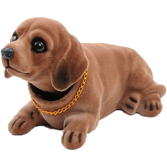 Dashboard Head Dogs Nodding Heads Car Dash Puppy for Car Vehicle Decoration (Dachshund)