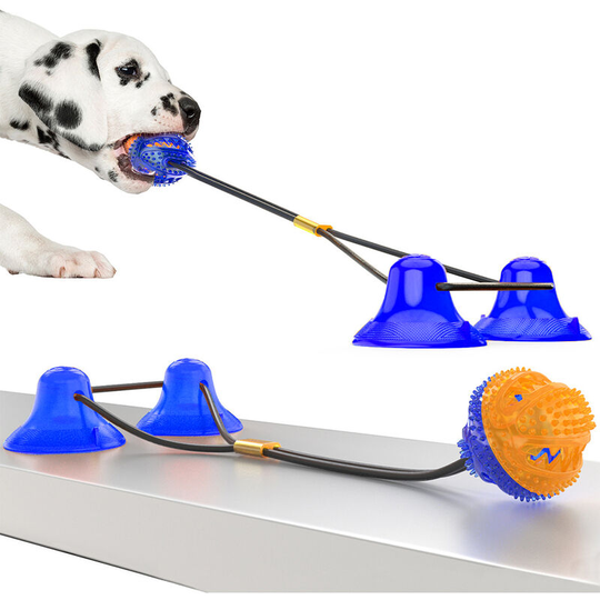 Lifcausal - Dog Molar Bite Toy Dog Chew Toy Dog Rope Pull Interactive Toy with Suction Cup for Pulling Chewing Teeth Cleaning