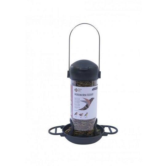 Henry Bell & Co Mealworm Ready To Use Wild Bird Feeder (One Size) (Navy/Clear) - Navy/Clear