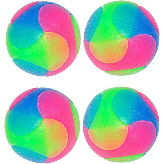 4 Small Balls for Dogs and Cats, Luminous Balls for Dogs, led Jumping Balls for Pets, Funny Toys (4 Pieces)