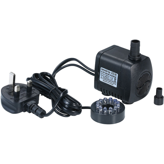 Led Light Submersible Pump 800L/H Ultra-Quiet Aquarium Pond Tank Pool Water Fountain Pump uk Plug