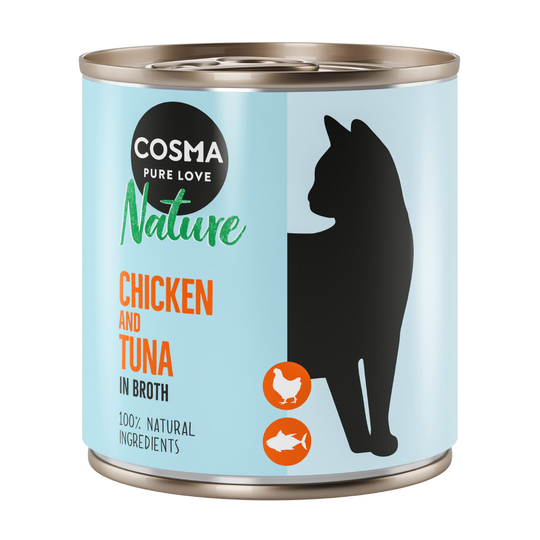 24 x 280g Cosma Nature Wet Cat Food - 15% Off!* - Chicken Breast & Tuna