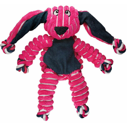 KONG Floppy Knots Hippo Rope Dog Toy (S-M) (Pink) - Pink