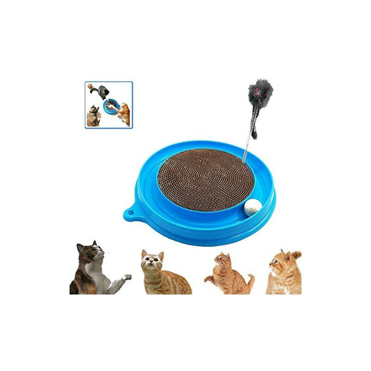 Cat Scratcher Toy, Cat Turbo Toy, Post Pad Interactive Training Exercise Mouse Play Toy with Turbo and Ball