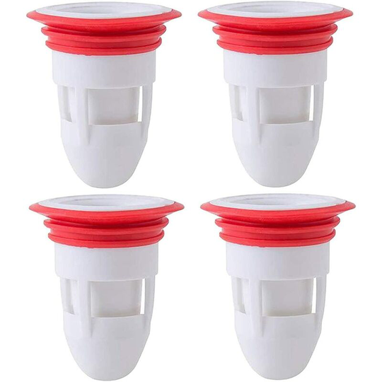 Aougo - Pieces Rubber Smell Proof Floor Drain Waterproof Smell Proof Sewer Floor Drain Shower Drainer for Bathroom Kitchen Toilet (White)