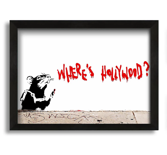 Rat Wheres Hollywood - Picture Frame Painting on Canvas