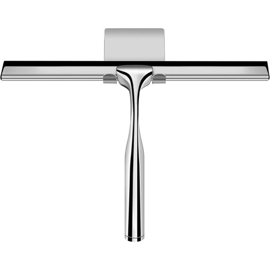Readcly - Shower Squeegee, Shower Squeegee 12 Inch Stainless Steel Shower Squeegee with No Drilling Wall Mount for Cleaning Shower Doors, Bathroom,