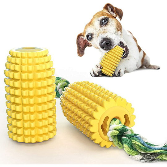 Corn Dog Toothbrush Chew Toy Dog Toy Puppy Toys Dogs Supplies, Corn-Shaped Doggy Chew Molar Stick with Teeth Cleaning Function, Durable Tough New