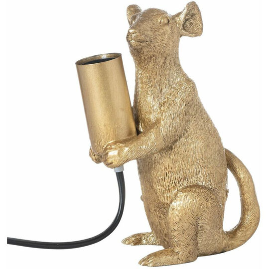 Marvin Mouse Table Lamp (uk Plug) (One Size) (Gold) - Gold - Hill Interiors