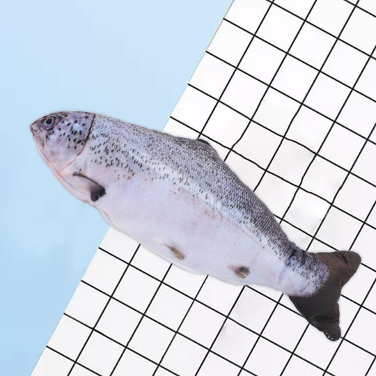 (Salmon ) Electric Fish Wagging Moving Interactive Pet Toy