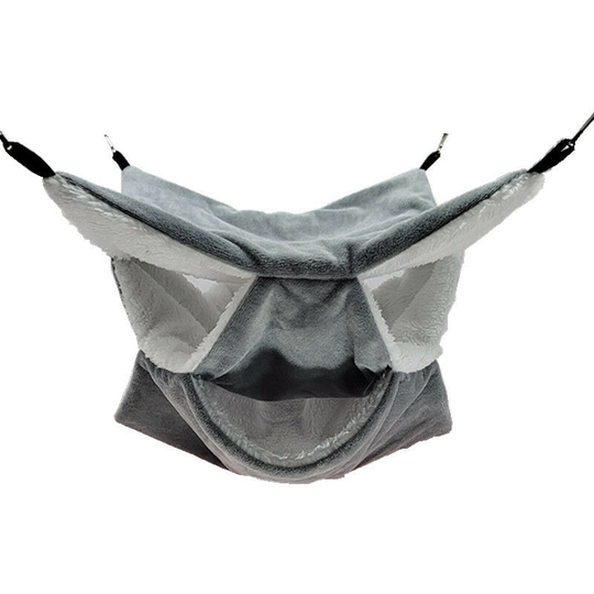 Rat Hammock Hanging Bed for Guinea Pig Rodent Sleeping Rat Hammock with 3 Layers for Chinchillas Playing and Sleeping Gray 30*30