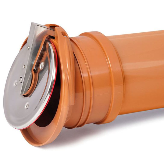 Karmat - 200mm pvc Plastic Check Flap Ending Valve Self Activating End Drainage Backwater