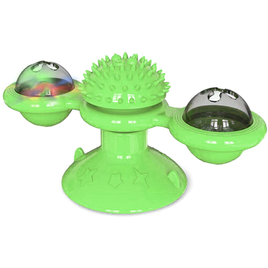 Rotated Windmill Toy Pet Friction Tools Lighting Playing Rotary Toy,model:Green - model:Green