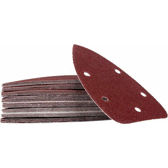 60 Velcro Sanding Sheets for Mouse Sander 92 x 140 mm | Grit 10 x K40/60/80/120/180/240 | 5 holes | Sandpaper - Abrasive mouse - Triangular sander