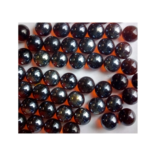 100 Amber Glass Marbles 16mm